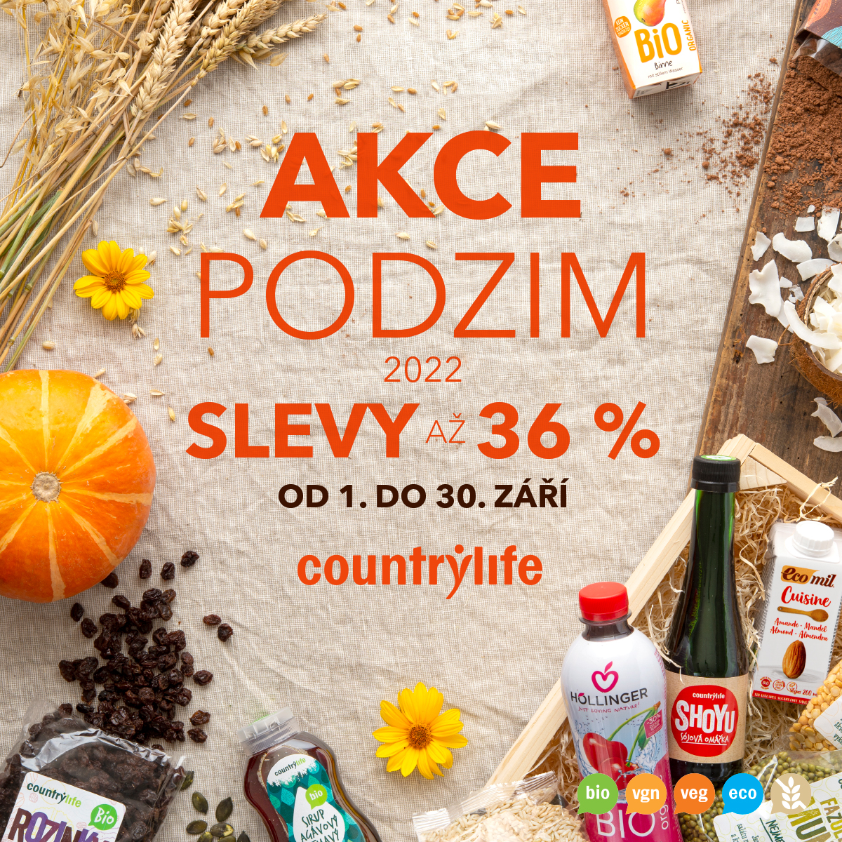 VELKÁ PODZIMNÍ AKCE S COUNTRY LIFE