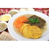 Pohankový prejt, dušené zelí, polenta